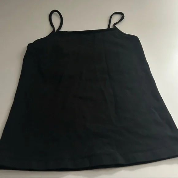 Brandy Melville Black Lace-Trim Cotton Cami Tank Top - Picture 2 of 6